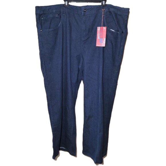 NWT On Fire Fashion Jeans Women's size 34 Studded pockets Plus size stretchy - Picture 1 of 16